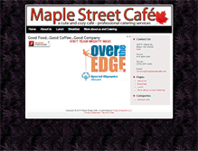 Tablet Screenshot of maplestreetcafe.net